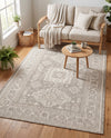 Tribal Terrace Treasures Collection Area Rug -  Incan Isle (Light Gray) Rectangle Light Gray  lifestyle 40