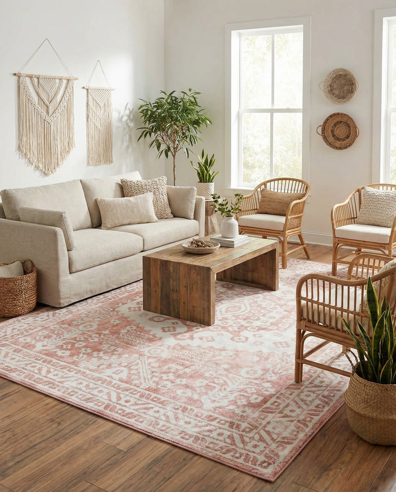 Cambridge Classics Collection Area Rug -  Pembroke (Pink) Rectangle Pink  lifestyle 8