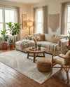 Desert Nomad Terrace Collection Area Rug - Sahara (Gray) Rectangle Gray  lifestyle 15