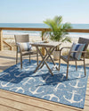 Seaside Haven Rugs Collection Area Rug - Sapphire (Blue) Square Blue  lifestyle 75