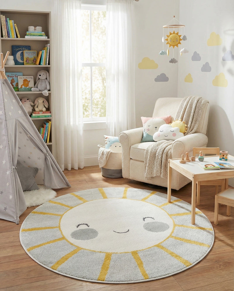 Wonder Tykes Collection Area Rug -  Twirl Round Gray  lifestyle 18