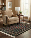 Samarkand Elegance Collection Area Rug -  Margilan (Dark Green) Rectangle Dark Green  lifestyle 12
