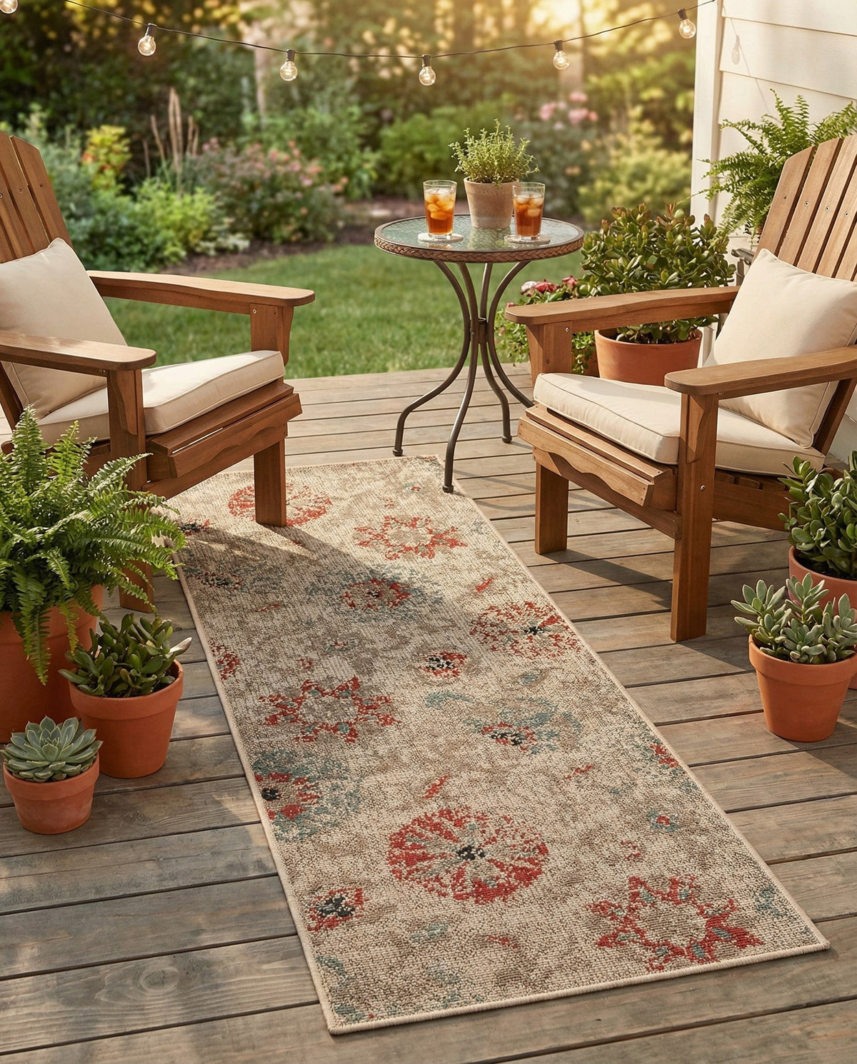 Seaside Blooms Collection Area Rug - Seychelles Runner Beige  lifestyle 158