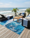 Urban Terrace Collection Area Rug - Veranda Square Blue  lifestyle 68