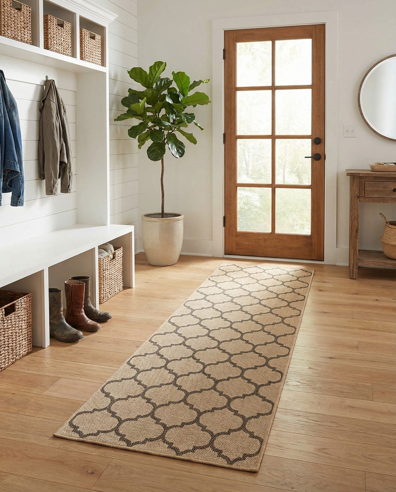 Sahara Sands Collection Area Rug -  Dahshur Runner Natural  lifestyle 69