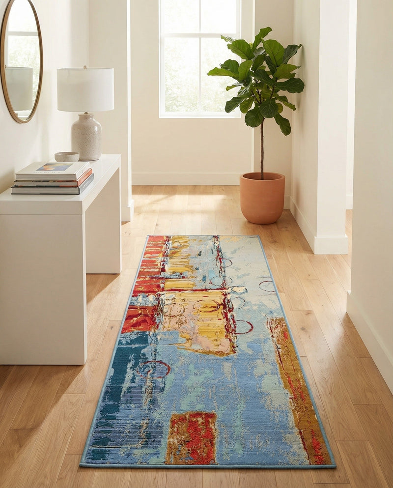 Urban Terrace Collection Area Rug -  Arbour Runner Multi  lifestyle 65