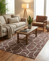 Geo Garden Lattice Collection Area Rug - Savannah Rectangle Dusty Rose  lifestyle 43