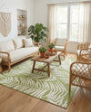 Seaside Blooms Collection Area Rug - Verdure (Green) Rectangle Green  lifestyle 4