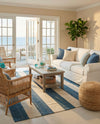 Martha's Vineyard Blueprints Collection Area Rug - Edgartown Rectangle Sky blue  lifestyle 69