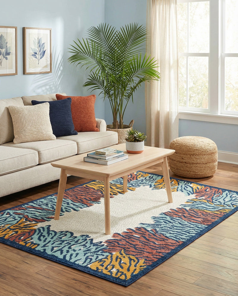 Caribbean Terrace Collection Area Rug -  Tortola Rectangle Multi  lifestyle 21