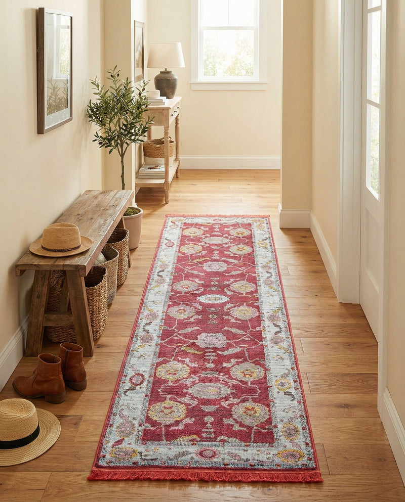Arcadia Rugs Collection Area Rug - Eden (Red) Runner Red  lifestyle 79