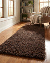 Plush Oasis Collection Area Rug - Serenity (Chocolate Brown) Runner Chocolate Brown  lifestyle 33