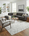 Garden Maze Retreat Collection Area Rug -  Greenbower Rectangle White  lifestyle 8