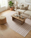 Seaside Stripes Collection Area Rug -  Boardwalk (Red) Rectangle Red  lifestyle 26