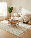 Sonoran Collection Area Rug - BellRock Rectangle Aquamarine and White  lifestyle 34