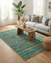 Caribbean Cove Collection Area Rug -  Lucia Rectangle Aqua  lifestyle 43