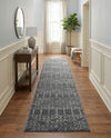 Marrakesh Lattice Collection Area Rug - Casablanca (Charcoal Gray) Runner Charcoal Gray  lifestyle 66