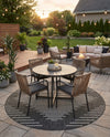 Urban Terrace Collection Area Rug -  Chelsea (Charcoal Gray) Round Charcoal Gray  lifestyle 28
