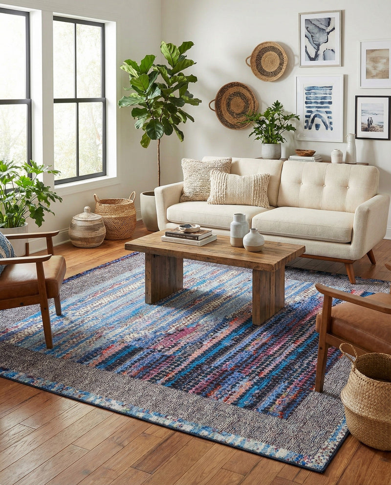 Urban Terrace Collection Area Rug -  Oasis Square Multi  lifestyle 79