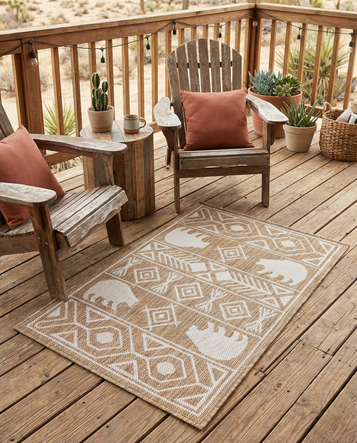 Mesa Oasis Rugs Collection Area Rug - Sundown Rectangle Taupe  lifestyle 53
