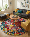 Venetian Elegance Collection Area Rug -  Sant'Erasmo Round Multi  lifestyle 33