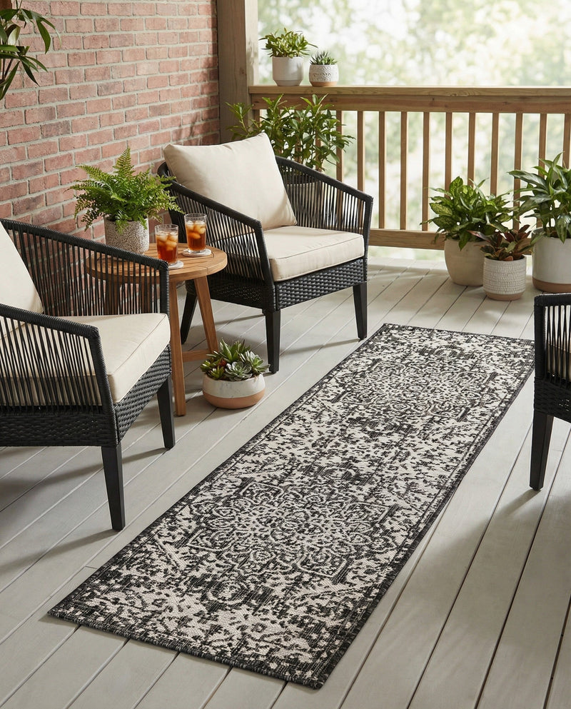 Urban Oasis Rugs Collection Area Rug -  Penthouse (Charcoal Gray) Runner Charcoal Gray  lifestyle 23