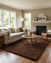 Plush Oasis Collection Area Rug - Serenity (Chocolate Brown) Rectangle Chocolate Brown  lifestyle 15
