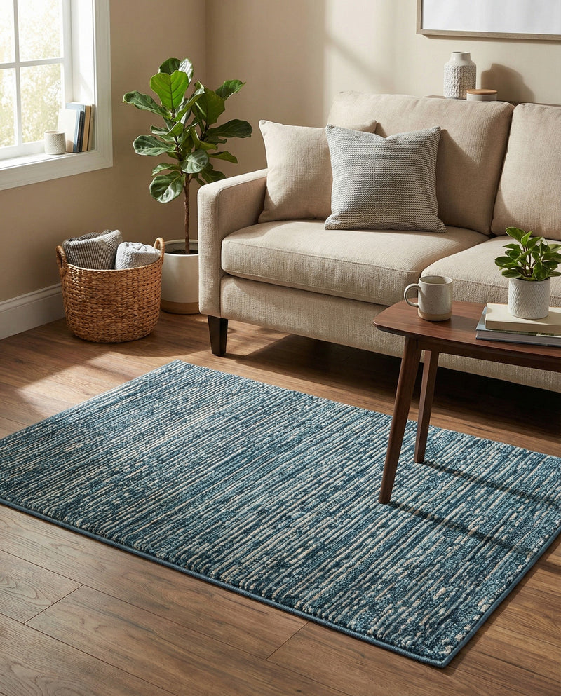 Bloomsbury Elegance Collection Area Rug -  Kensington (Blue) Rectangle Blue  lifestyle 7