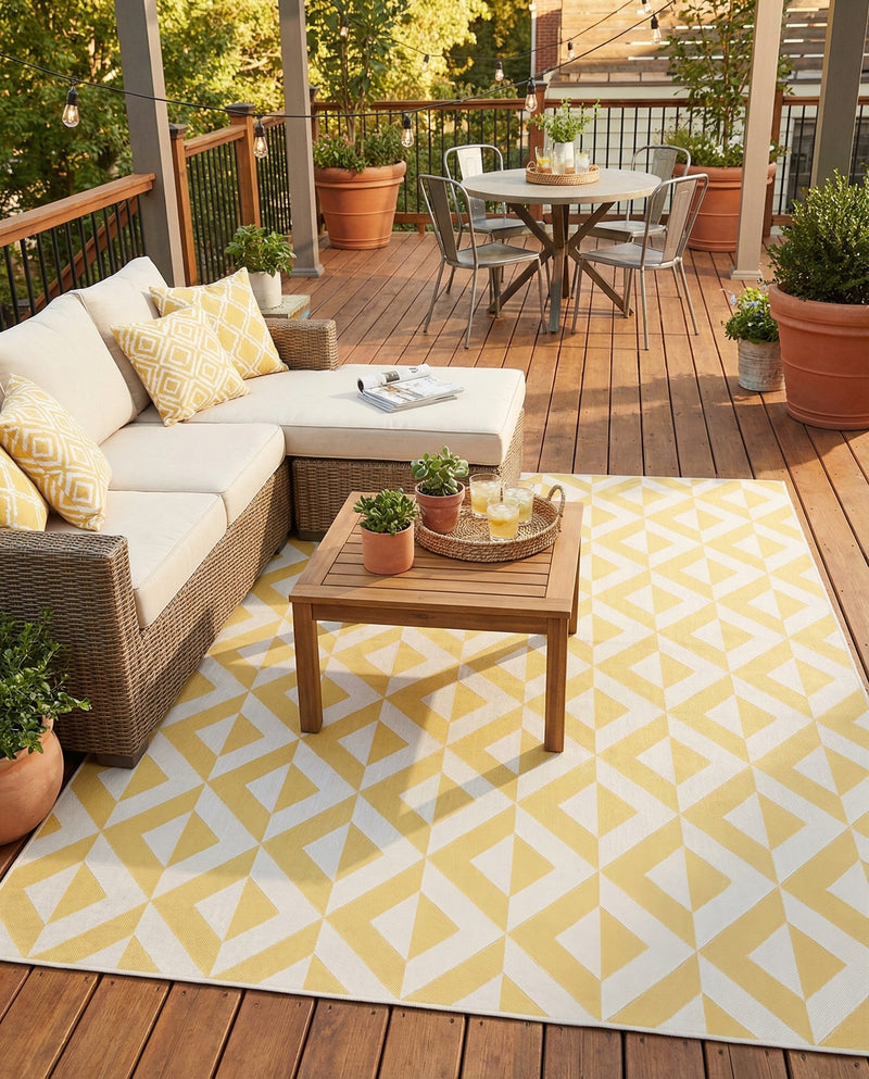 Urban Oasis Rugs Collection Area Rug -  Highrise (Yellow) Rectangle Yellow  lifestyle 7