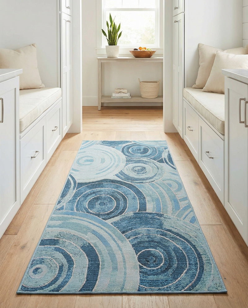 Urban Terrace Collection Area Rug -  Parkside Runner Light Blue  lifestyle 39