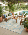 Seaside Blooms Collection Area Rug -  Shalimar Rectangle Soft Blue  lifestyle 25