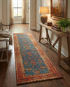 Patio Heritage Collection Area Rug -  Pavilion Runner Navy Blue  lifestyle 52