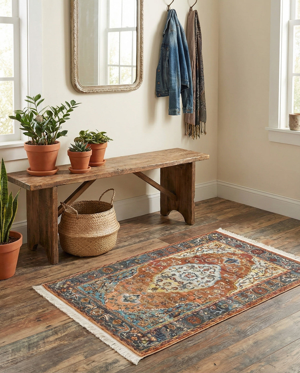Caribbean Breeze Collection Area Rug -  Vieques Rectangle Rust Red  lifestyle 15