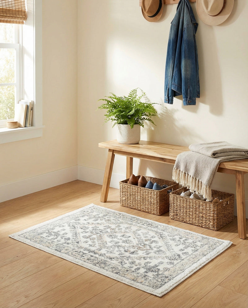Adriana Terrace Collection Area Rug - Capri (Ivory) Rectangle Ivory  lifestyle 26