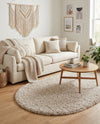 Eternal Plush Oasis Collection Area Rug -  Tranquility (Linen) Oval Linen  lifestyle 41