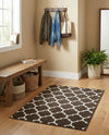 Lattice Gardens Collection Area Rug -  Bloomfield (Chocolate Brown) Rectangle Chocolate Brown  lifestyle 17