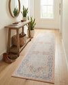 Savannah Series Collection Area Rug - Charleston (Powder Pink) Runner Powder Pink  lifestyle 69