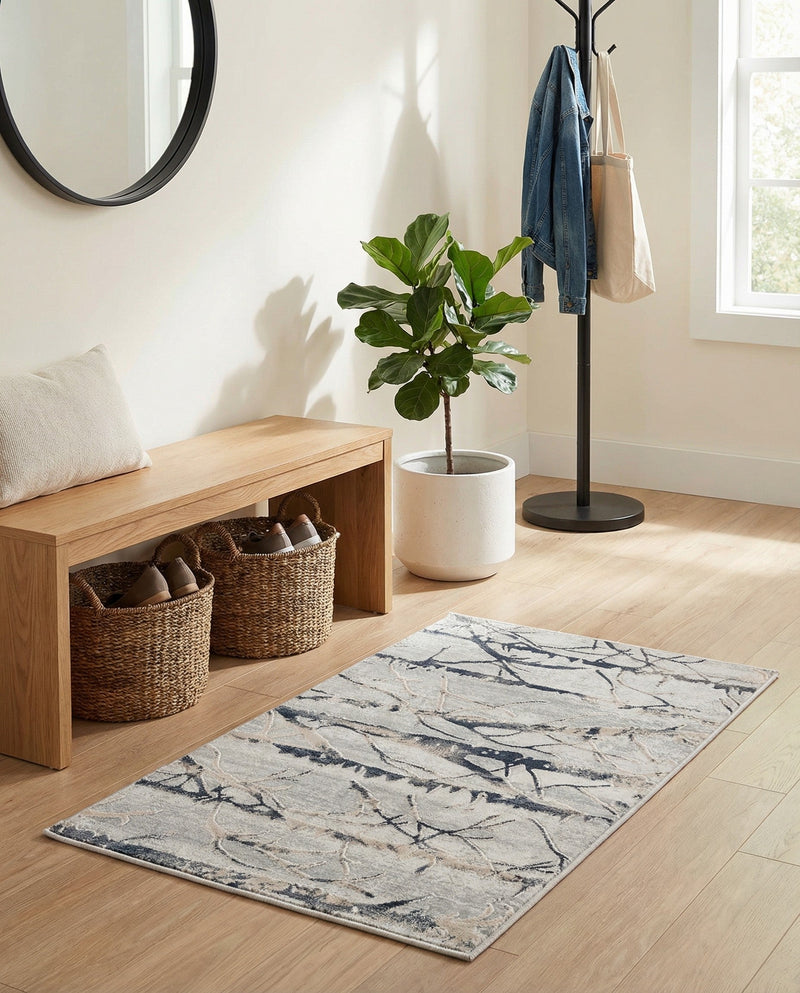 Bloomsbury Elegance Collection Area Rug -  Soho Rectangle Gray  lifestyle 40