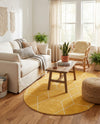 Trellis Mosaic Collection Area Rug - Arborville (Yellow) Oval Yellow  lifestyle 41