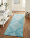 Seychelles Stripes Collection Area Rug - Mahe (Light Blue) Runner Light Blue  lifestyle 25