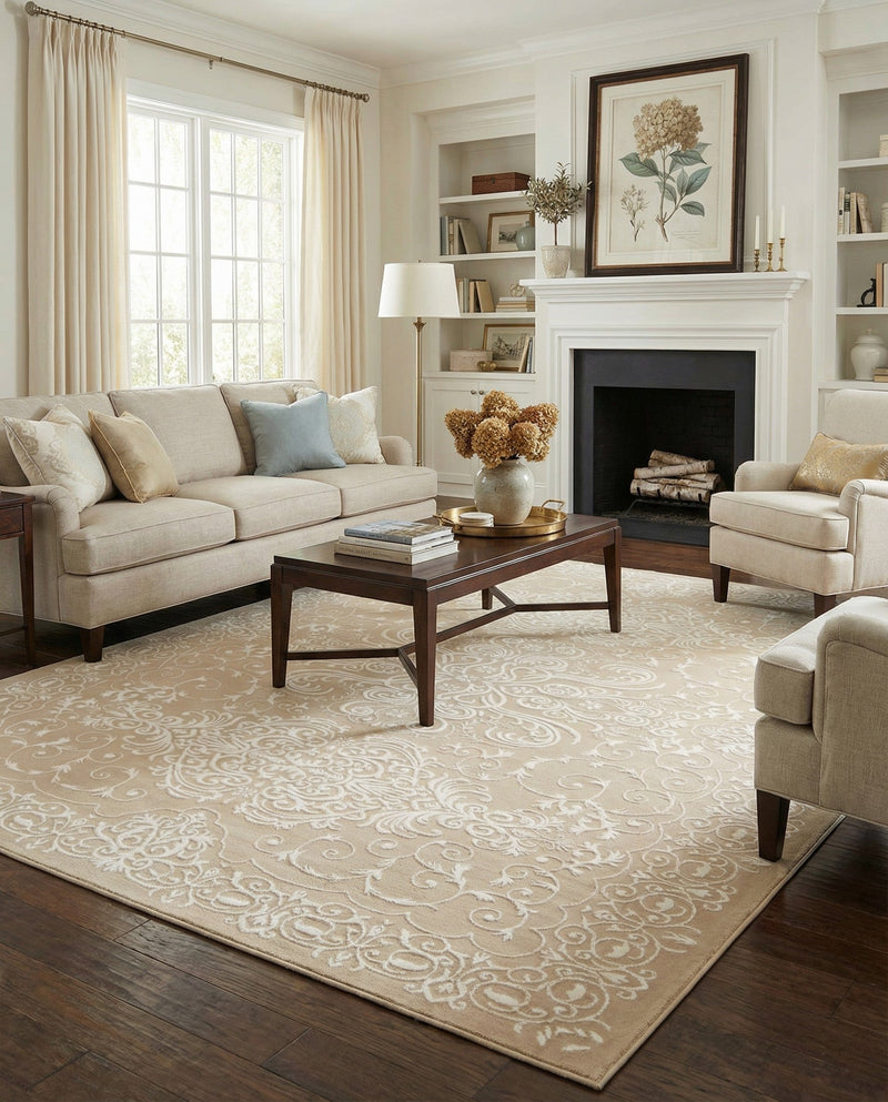 Andes Summit Collection Area Rug -  Lanín Rectangle Beige  lifestyle 17
