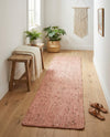 Woven Seaside Jute Collection Area Rug - Savannah (Light Pink) Table Runner Light Pink  lifestyle 73