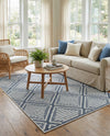 Savannah Pergola Collection Area Rug -  Eden Rectangle Navy Blue  lifestyle 7