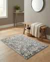 Horizon Collection Area Rug -  Zenith Rectangle Gray  lifestyle 32