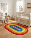 Sunset Isle Wool Braids Collection Area Rug - Paradise Oval Multi  lifestyle 41