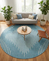 Urban Terrace Collection Area Rug -  Chelsea (Light Aqua) Round Light Aqua  lifestyle 67