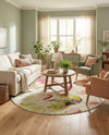 Venetian Elegance Collection Area Rug -  Marghera Round Ivory  lifestyle 63