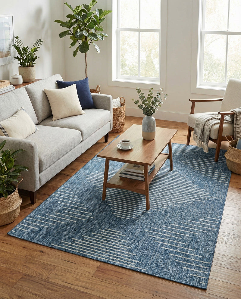 Urban Terrace Collection Area Rug -  Chelsea (Blue) Rectangle Blue  lifestyle 26