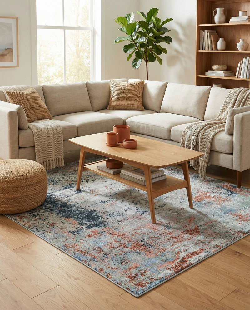 Aegean Elegance Washables Collection Area Rug -  Ithaca Square Multi  lifestyle 65