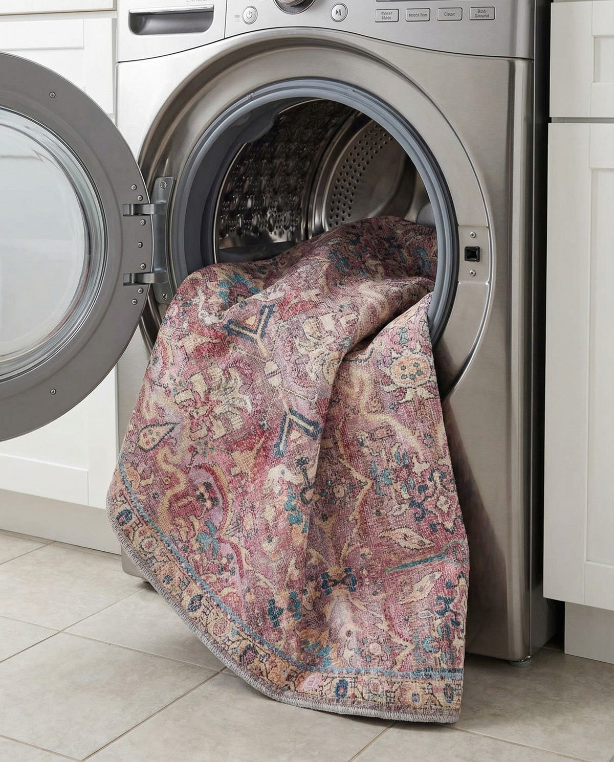 Vintage Memories Collection Area Rug -  Memories Round Pink  lifestyle 126
